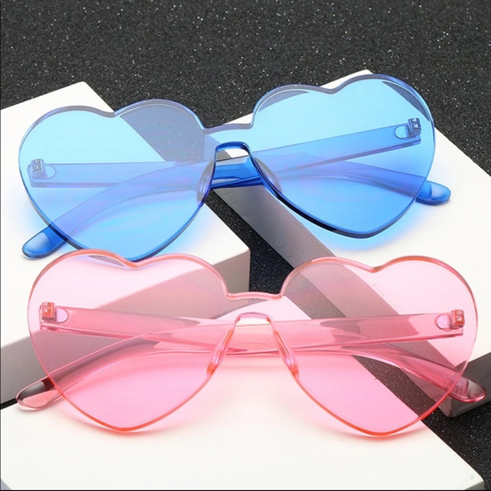 New Rimless Heart Acrylic Sunglasses - Picture 6 of 10